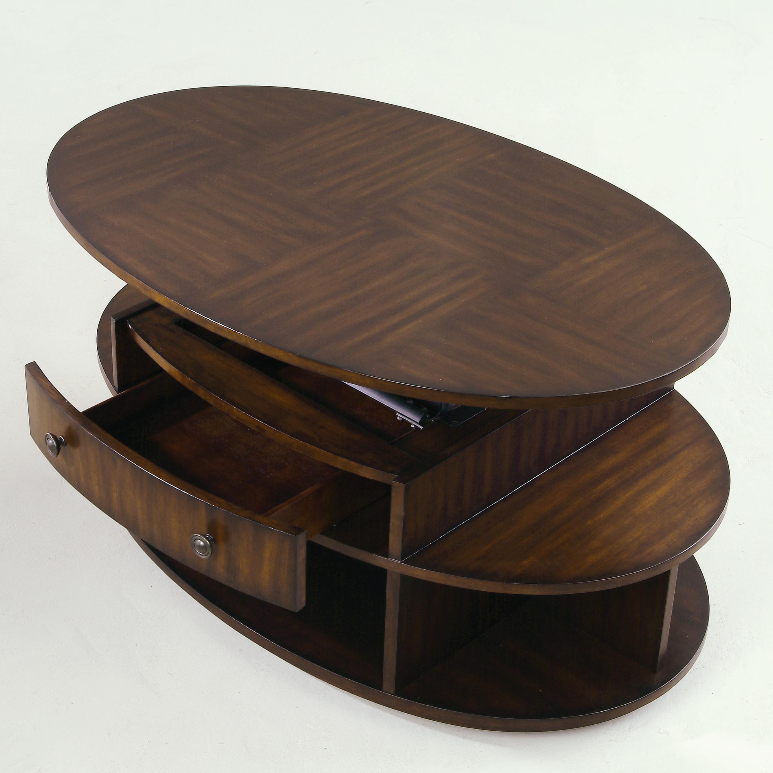 Progressive Furniture Metropolitan Oval Castered LiftTop Cocktail